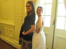 Renée Zellweger strikes a pose as Savannah Guthrie shows off her baby bump 
